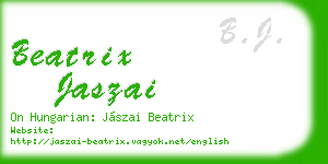 beatrix jaszai business card
